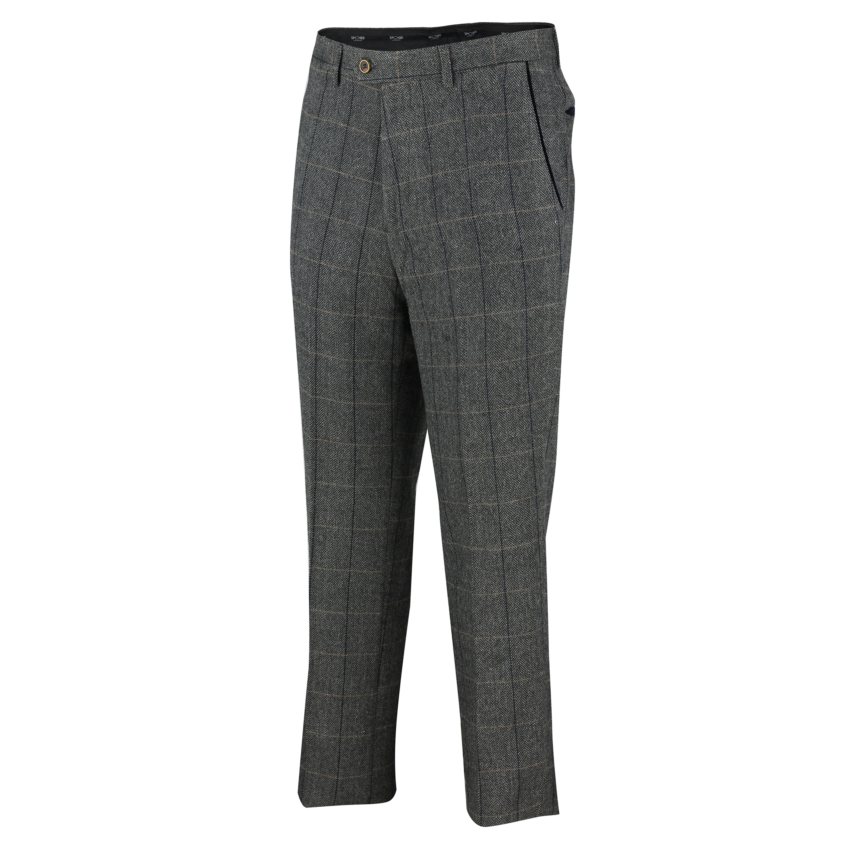 grey tweed trousers womens